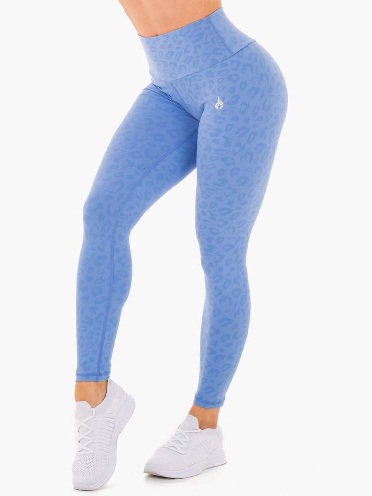 Леггинсы WILD Blue Leopard