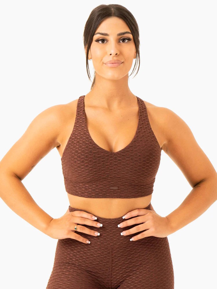 Топ OPTIC V-Neck Chocolate
