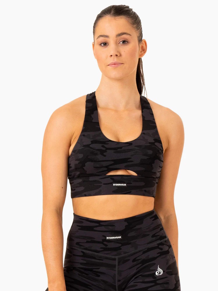 Топ BASE RACER BACK Black Camo — изображение 3