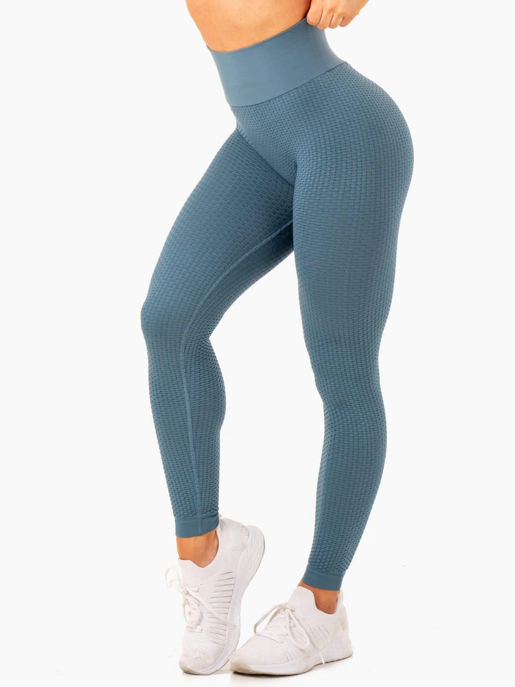 Леггинсы HONEYCOMB Scrunch Steel Blue — изображение 4