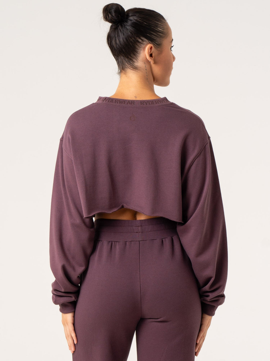 Кроп-толстовка WIDE LEG Sweater Plum — изображение 2