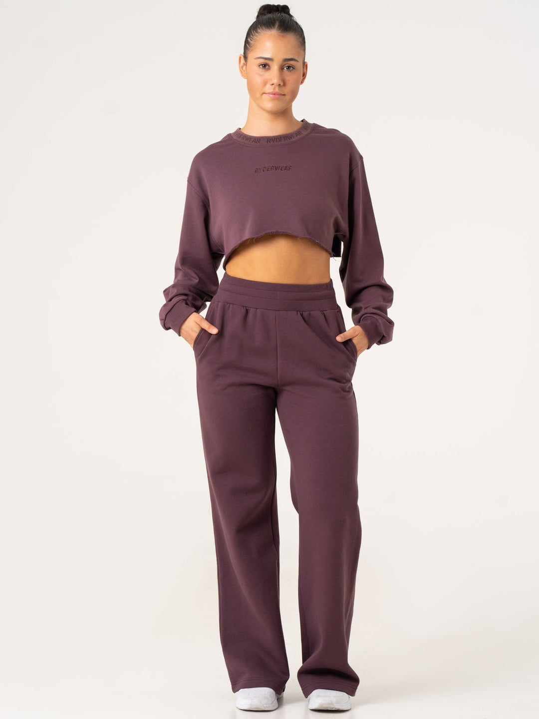 Брюки WIDE LEG Track Pants Plum — изображение 6