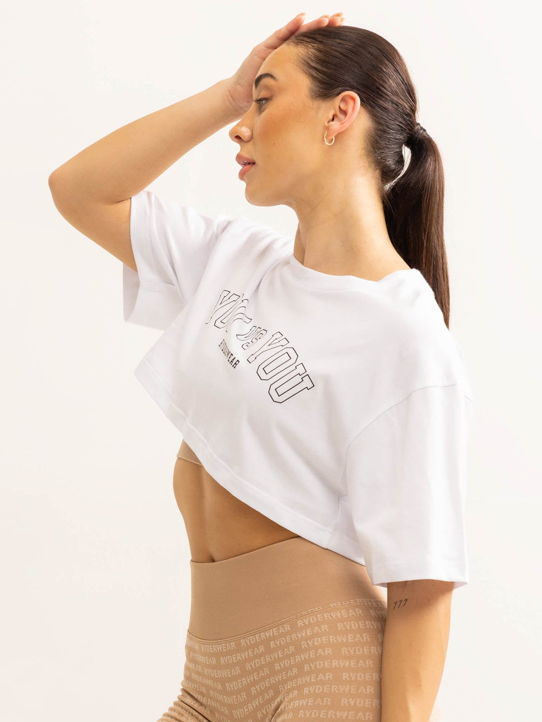 Кроп-футболка LOGO LUX T-Shirt White — изображение 4