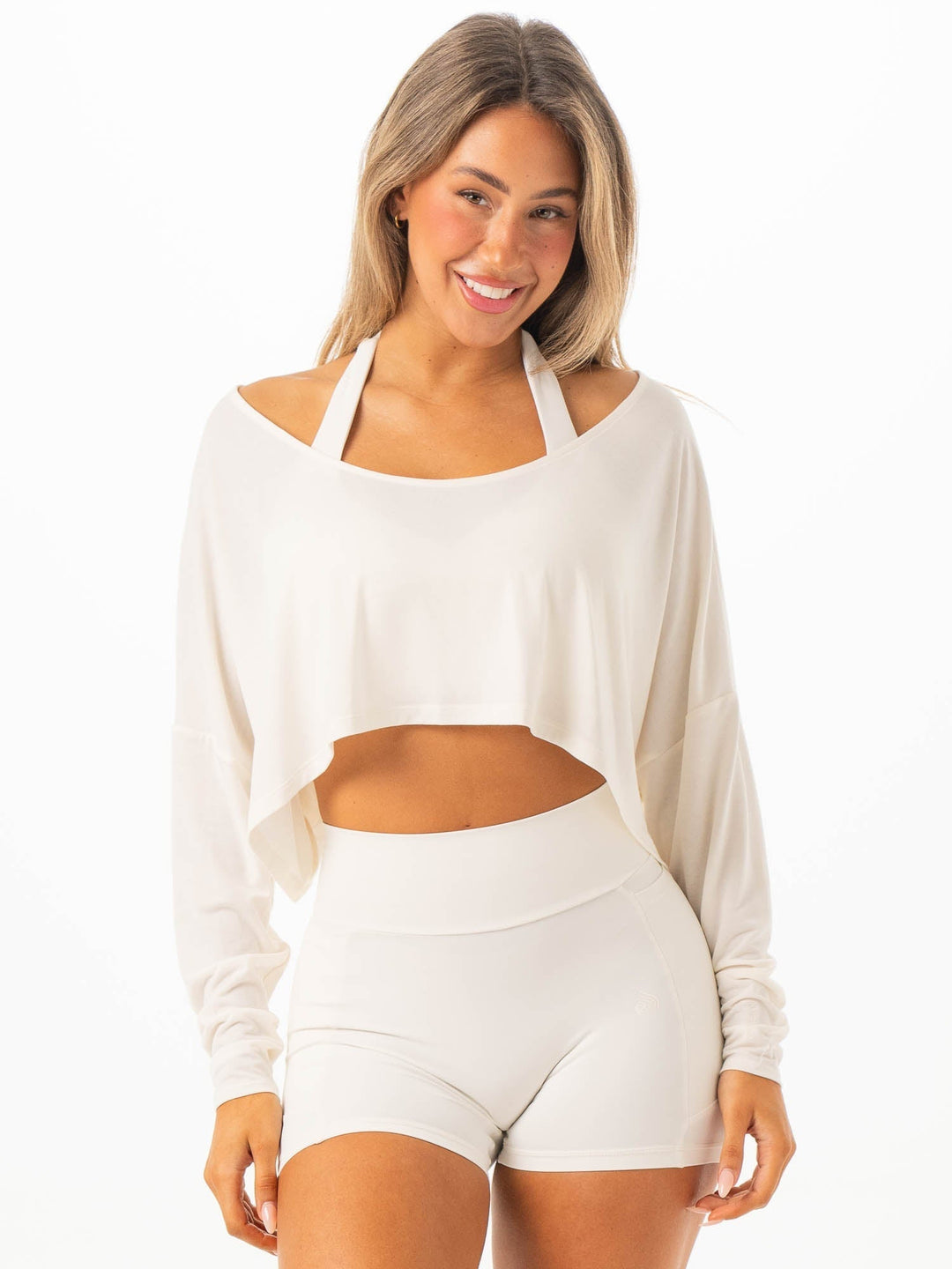 Лонгслив Slouchy Off Shoulder Vanilla