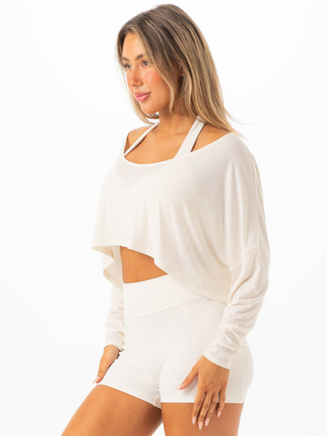 Лонгслив Slouchy Off Shoulder Vanilla — изображение 2